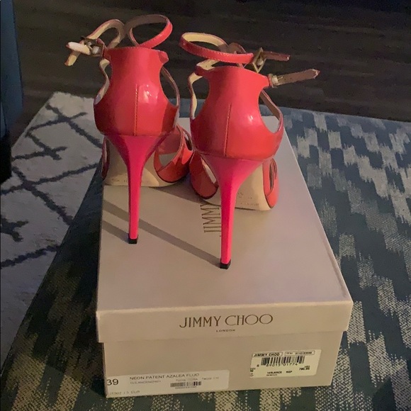 Jimmy Choo Neon Pink Patent Azalea Fluo - Picture 4 of 8